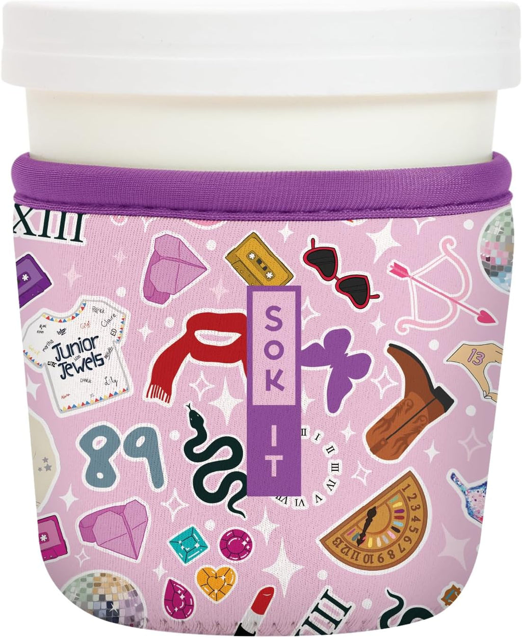 Sok It IceCreamSok Insulated Neoprene Cover (On Tour, Tapered Ice Cream Pints)