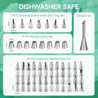 Cake Decorating Kit,137pcs Cake Decorating Supplies with Cake Turntable for Decorating,Pastry Piping Bag,Russian Piping Tips Baking Tools, Cake Baking Supplies for Beginners(Green)