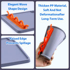 Silicone Spoon Rest for Stove Top, Non-Slip and Heat-Resistant, BPA-Free Kitchen Spoon Rest for Spoons and Ladles, Gray + Blue