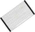 Ahyuan Roll up Dish Drying Rack Over The Sink Kitchen Roll up Sink Drying Rack Portable Dish Drainer Foldable Dish Drying Rack (Black, 20.5''X11.2'')