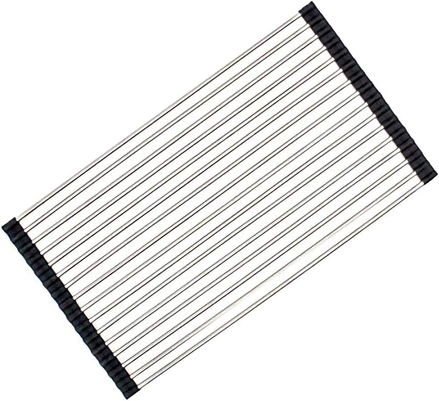 Ahyuan Roll up Dish Drying Rack Over The Sink Kitchen Roll up Sink Drying Rack Portable Dish Drainer Foldable Dish Drying Rack (Black, 20.5''X11.2'')
