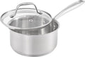Guy Fieri's Flavortown 3.2-Quart Stainless Steel Sauce Pan with Tempered Glass Lid - Kitchen Cookware with Tri-Ply Base, Oven Safe to 500°F, Dishwasher Friendly, Works with Gas & Induction Cooktops