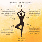 Ancient Organics Ghee, Organic Grass Fed Gluten Free Clarified Ghee Butter with Vitamins & Omegas, Lactose Free, 100% Certified Organic, Kosher, USDA Certified, Made in USA - 16 Fl Oz (Pack of 2)