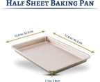 Ultra Cuisine Nonstick Half Sheet Baking Pan - Food Safe Coating, Warp & Scratch Resistant Texture for Airflow, & Carbon Steel Design Durable for Professional Quality Roasting, Size 13 x 18 inch