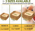 10 Inch Largest Square Air Fryer Disposable Paper Liner, XXL 100Pcs Air Fryer Parchment Liners for 8QT or Bigger Air Fryer, Non-stick, Food Grade Baking Paper for Frying, Roasting and Microwave