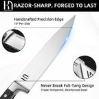 Knife Set, 15 Pcs Kitchen Knife Block Set, Enduring Razor-Sharp Japanese High Carbon Stainless Steel Chef Knife Set with Block and Sharpener, Premium Knives Set for Kitchen, Black Acacia