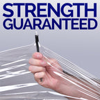International Plastics Co. 15" Plastic Stretch Film Wrap with Tension Handles 1200ft Each 500% Stretch Clear Cling Durable Adhering Packing Moving Packaging Heavy Duty Shrink