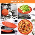 Splatter Screen for Frying Pan, Grease Splatter Guard, Heat-Resistant Splatter Guards for Frying, Silicone Splatter Guard for Everyday Cooking, Dishwasher Safe, Red （16in×12in×0.5in）