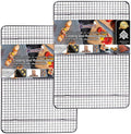 KITCHENATICS Heavy Duty Half Sheet Cooling Racks, Rust Resistant Stainless Steel Baking Racks, Wire Racks Fit Half Sheet Pan, Bacon Grill Rack for Oven, Cookie Cooling Racks 11.8" x 16.9" IN, Set of 2