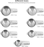 Smithcraft Measuring Cups and Spoons Set, Stainless Steel Measuring Cups Set, Dry 7 Measurer Cups 9 Measurement Spoons with Leveler & Measure Enquivalents for Kitchen & Baking Nesting Measuring Tools