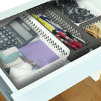 Glad Plastic Storage Basket Set - Multipurpose Drawer Trays, Kitchen Pantry Containers, and Bathroom Bins - 3 Pack Large Organizers, White