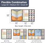 DIMJ Drawer Organizer Clothes 24 Pack - Foldable Baby Organizers and Storage & Dresser Organizer for Bedroom, Closet - Nursery Organization Dresser Dividers for underwear, Sock,Bra, Belt, Tie, Gray