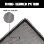 Cookie Sheets for Baking Nonstick, 2 Pack Heavy Duty 0.8mm Dark Gray Sheet Pan Set Quarter(9x13in) & Jelly Roll(10x15in), Diamond Textured Commercial Grade, Small Oven Safe