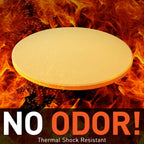 12 Inch Pizza Stone for Oven and Grill, Round Cordierite Baking Stone Thermally Shock Resistant for No More Soggy Pizza, Includes Scraper, Fits Standard Ovens (0.6" Thick)