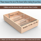 3 Pack Adjustable Heavy-Duty Drawer Dividers for Clothes,5" High Expandable From 13-22" Clear Drawer Organizers, PC Plastic Separators for Dresser/Bedroom/Bathroom/Kitchen/Office Storage
