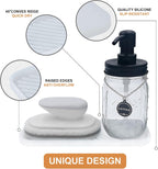 Silicone Organizer Tray, Soap and Sponge Holder for Kitchen Sink, Bathroom - Storage Tray for Dish Brush, Soap Dispenser, Dishwashing Accessories- 2 Pack (Clear)