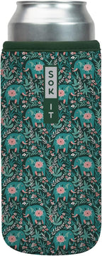 Sok It CanSok Sleeve for Beer & Soda Insulated Neoprene Cover (Baby Elephant Walk, 25oz Can Sleeve)