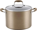 Anolon Advanced Home Hard-Anodized Nonstick Wide Stock Pot/Stockpot (10-Quart, Bronze)