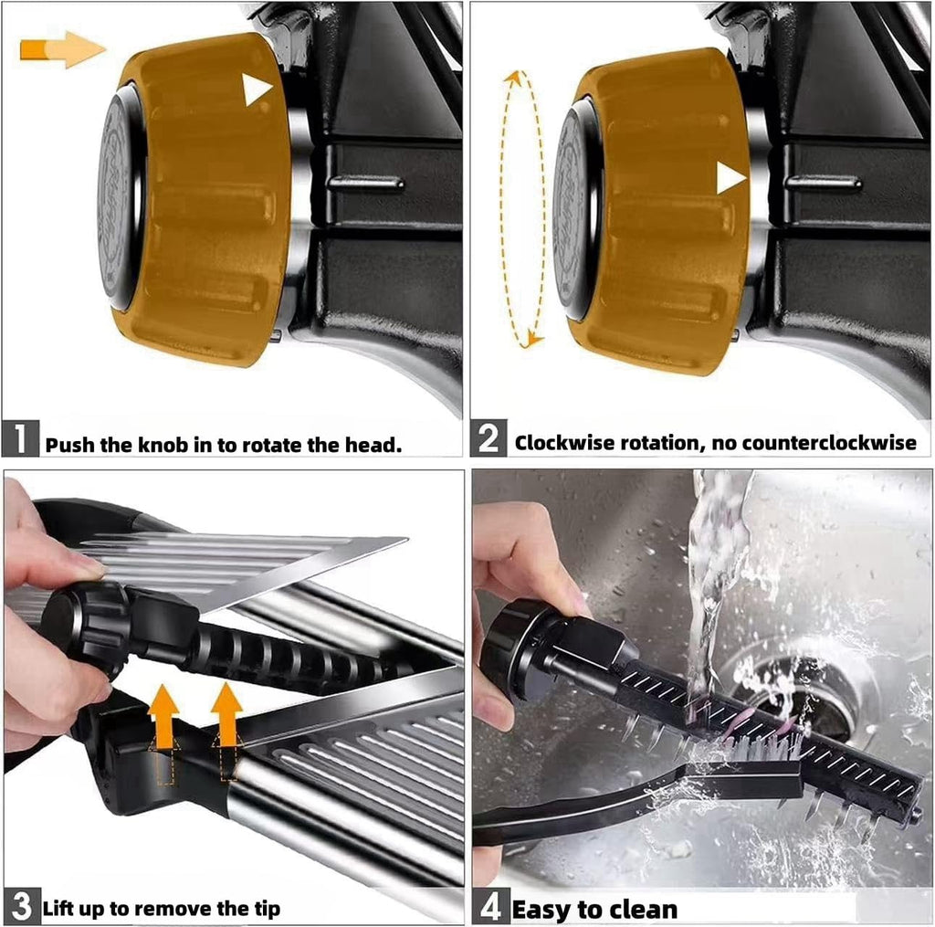 GYH&GXR Mandoline slicer Mandoline food slicer for kitchen Adjustable stainless steel blades Vegetable Chopper Potato Tomato Carrot Vegetable Fruit and Onion Cutter