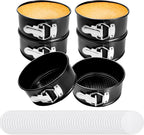 6 Inch Non Stick Spring form Pan with Stainless Steel Spring Buckles,Round Carbon Steel Cake Mold with Removable Bottom for Baking Kitchens and Restaurants (6)