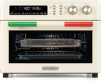Air Fryer Toaster Oven Combo 10-in-1 Countertop Oven with Graphene Heating and True Convection, Non-Toxic Enamel Interior, Bake 12" Pizza, 6 Slices Toast, with Enamel Baking Pan Easy Clean
