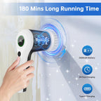 Electric Spin Scrubber, Cordless Shower Scrubber with Battery Level Display, 2 Speeds Electric Scrubber for Cleaning with 6 Replaceable Heads, Cleaning Brush for Bathroom/Sink/Window