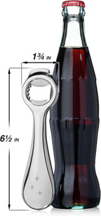 Midnight Open All-in-One Bottle and Can Opener, Ergonomic Design, Stainless Steel