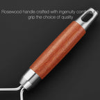 KULUNER Professional-Grade Lemon Zester with Ultra-Coarse Blades, Heavy-Duty Cheese/Vegetable Grater, Solid Wood Handle Design - Rust-Resistant Durable, Essential Kitchen Tool (B1)