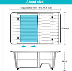 iPEGTOP Capacity Expandable Over Sink Dish Drying Rack, Multifunctional Adjustable (14"-18.5") Rustproof Stainless Steel Dish Drainer Organizer Shelf with Utensil Holder for Kitchen Counter Sink