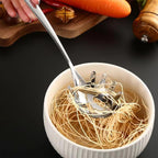 Stainless Steel Pasta Spoon, Spaghetti Spoons Server, Spaghetti Fork with Ergonomic Handle, Noodle Utensil for Kitchen, 9. 4inch