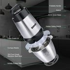 Food Processor, 500W Powerful Meat Grinder, 14Cup Stainless Steel Bowl, 3 Speed Modes 4 Bi-Level Blades for Onion, Meat, Nuts, Fruit, Garlic, Vegetable, Baby Food