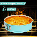 10-Inch Glass Bottom Springform Pan with Silicone Seal, Springform Pan 10 inch Nonstick,10In Cheesecake Pans Springform, Leak-Proof, Nontoxic & Oven-Safe