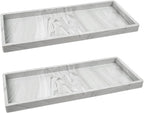 Countertop and Vanity Tray - 2 PC Large 11.7" Silicone Bathroom Trays, Counter Organizer, Dish Soap Sponge Holder Kitchen Sink Tray Organizer, Sink Caddy Toothbrush Key Kitchen Soap Trays