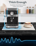 SUEH DESIGN Coffee Mat, Absorbent Dish Drying Mat 19.6 x 11.8 in Quick Dry Coffee Mat Large Drying Mats for Kitchen Counter Coffee Bar, Marble White