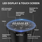 5G WIFI Sous Vide Machine|1100 Watts Sous Vide-Precision Cooker with Bag, Recipes| Thermal Immersion Circulator, Fast Heating with Accurate Temperature and Timer, LED Touch Screen/APP Control,Black
