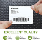 4" x 3" Direct Thermal Labels, Thermal Printer Labels for Shipping Address Barcodes, Thermal Stickers Compatible with Zebra, Rollo, Munbyn Thermal Labels Printers (12 Rolls, 500 Labels/Roll)