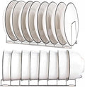 2PCS Dish Rack, Stainless Steel Small Bowl Drainer, Pot Lid Holder, Plate Organizer for Cabinet for Plates Cutting Boards, Bakeware, Cooling Racks, Pots & Pans, Chrome