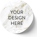 100 Custom Vinyl Stickers - Upload Your own Image, Text, Design, Logo - Personalized Logo Labels for Handmade, Packaging, Bottle, Jars, Candle, Brand Stickers (Gold Marble, 6x6)