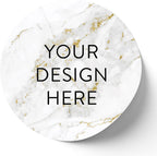 100 Custom Vinyl Stickers - Upload Your own Image, Text, Design, Logo - Personalized Logo Labels for Handmade, Packaging, Bottle, Jars, Candle, Brand Stickers (Gold Marble, 6x6)
