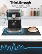 SUEH DESIGN Coffee Mat, Absorbent Dish Drying Mat 19.6 x 11.8 in Quick Dry Coffee Mat Large Drying Mats for Kitchen Counter Coffee Bar, Marble Black