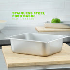 1/2 Hotel Pans Half Size 6-Pack 4 Inch Deep Silver Stainless Steel Steam Table Pan Tray for Food, Catering Pan for Cafeterias, Hotel and Restaurant