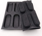 Bluedrop Silicone Hot Dog Bread Forms Mini Baby Sandwich Baking Molds Food grade Perforated Eclair Sheets for Home Oven