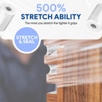 International Plastics Co. 2 Pack of 5" Plastic Stretch Film Wrap with Handles 1000 feet Each 500% Stretch Ability