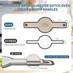 Silicone Bread Sling for Dutch Oven Liners Silicone Baking Mat Reusable Sourdough Bread Baking Supplies with Long Handle Bread Making Tools for Transfer Sourdough (1 Pc Gray Mat)