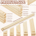 Sasylvia 20 Pcs Pottery Teaching Rolling Mud Stick Guide Mudboard Guide Wooden Strips Rolling Pin Guides Pottery Tools and Supplies for Manual Polymer Clay Tool Gift Craft(Assorted Sizes)
