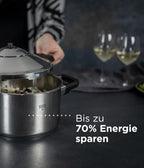 Kuhn Rikon Duromatic Stainless-Steel Saucepan Pressure Cooker - 3.7-Qt