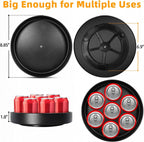 Metal Lazy Susan Organizer, 8.7 Inch Anti-Rust Turntable for Cabinet, Kitchen, Dining Table, Bathroom – Rotating Spice Rack, Spinner Storage, Round Carousel Organizer for Countertop Black