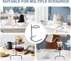 Housoutil Stainless Steel Coffee Dripper Stand Stand Coffee Station Filter Holder Maker Stainless Steel Rack - Black