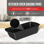 BAKKENMASTER Loaf Pan Set 1-Piece - Deluxe Nonstick Carbon Steel Bakeware for Perfect Bread and Cakes – Dishwasher Safe, Premium Pans for Home Baking