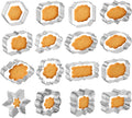 Large Plaque Cookie Cutter Set 25 Pcs Frames Cookie Cutters Stainless Steel DIY Fondant Cutters Molds for Baking MakingCookies Biscuit Fruit Diswasher Safe